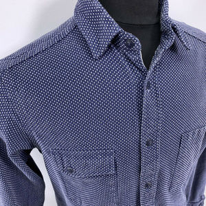 Taylor Stitch Long Sleeve Shirt Blue Patterned 42